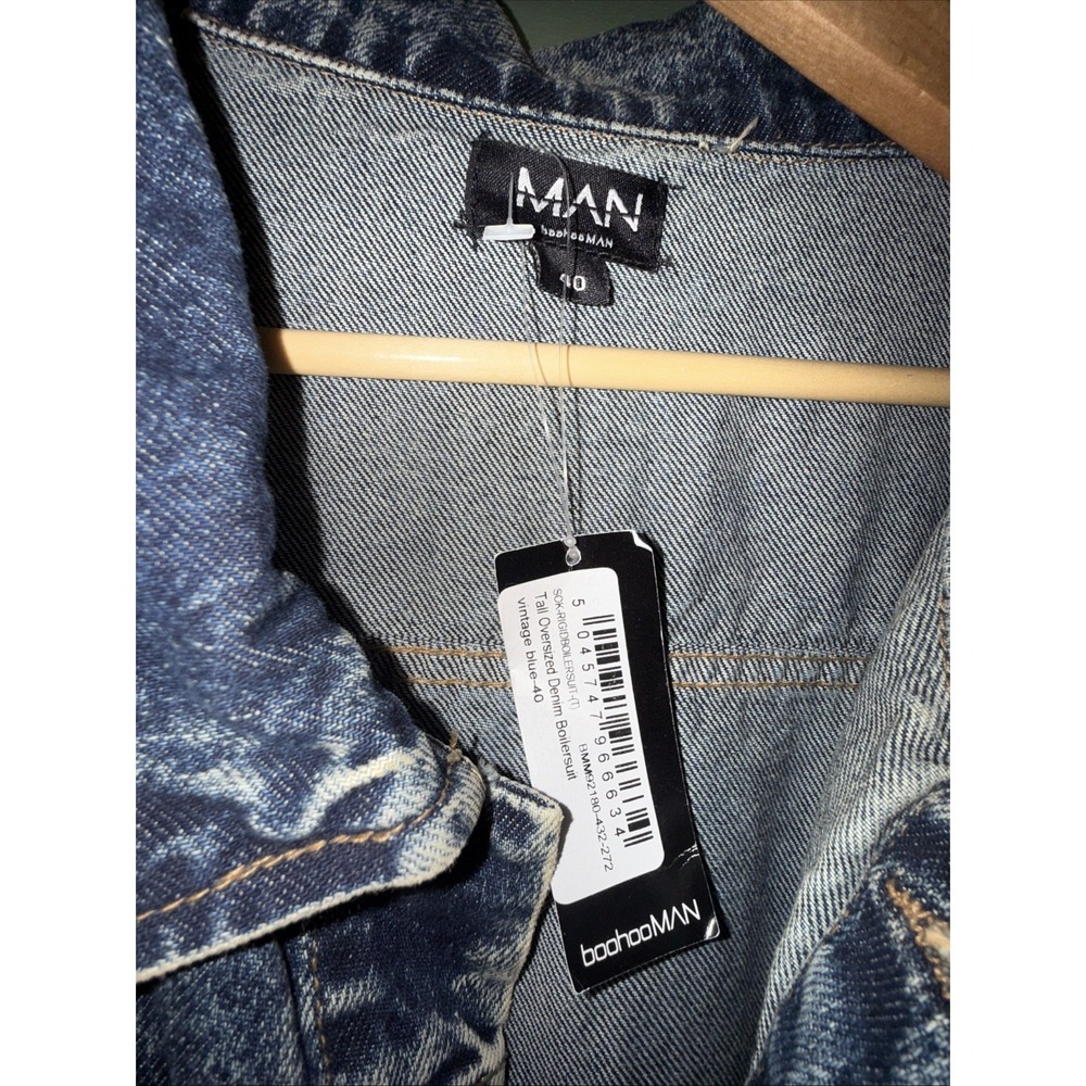 Men's Classic Blue Denim Jumpsuit - Picture 6 of 8